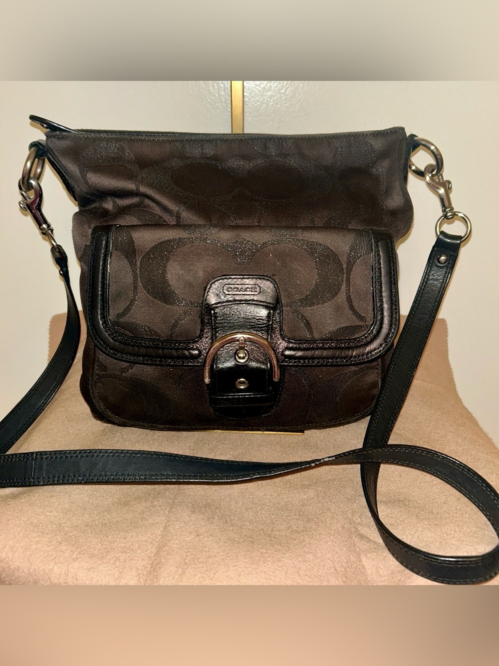 Coach Campbell Signature Crossbody North South Duffle Hobo Y2K